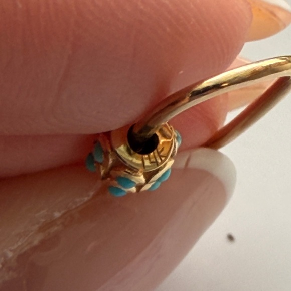 14kt turquoise carabiner - Picture 7 of 7